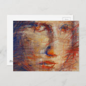 Abstraktes Gesicht Postkarte (Vorne/Hinten)