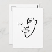 Abstraktes Gesicht | Postkarte (Vorne/Hinten)