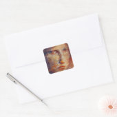 Abstraktes Gesicht Quadratischer Aufkleber (Umschlag)