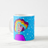 Abstraktes Gesicht Stilvolle Tasse (Vorderseite Links)