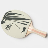 Abstraktes Gesicht. Tischtennis Schläger (Seitenansicht)