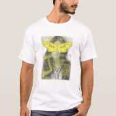Abstraktes Gesicht und Schmetterling T-Shirt (Vorderseite)