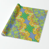 abstraktes Gesichtdesign Geschenkpapier (Ungerollt)