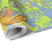 abstraktes Gesichtdesign Geschenkpapier (Rolleneckpunkt)