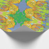 abstraktes Gesichtdesign Geschenkpapier (Ecke)