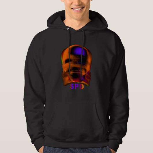 Abstraktes Gesichtdesign Hoodie (Vorderseite)