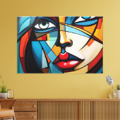 Abstraktes Gesichtsbild einer Frau Leinwanddruck (Insitu (Wohnzimmer))