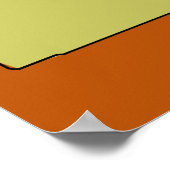 Abstraktes Gesichtsbild in Gelb, Poster (Ecke)