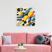 Abstraktes gespanntes Leinwandbild Leinwanddruck (Insitu (Wohnzimmer))