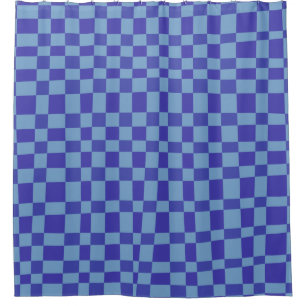 Abstraktes Gestaltungsmuster in Blau Duschvorhang