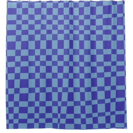 Abstraktes Gestaltungsmuster in Blau Duschvorhang (Vorderseite)