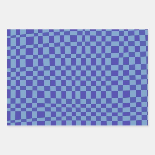 Abstraktes Gestaltungsmuster in Blau Geschenkpapier Set (Vorderseite 3)