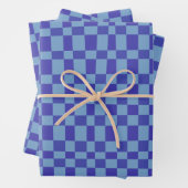 Abstraktes Gestaltungsmuster in Blau Geschenkpapier Set (Beispiel)