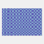 Abstraktes Gestaltungsmuster in Blau Geschenkpapier Set (Vorderseite)