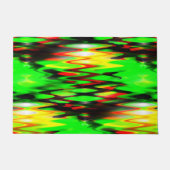 Abstraktes Geständchen in rot und grün Fußmatte (Vorderseite)