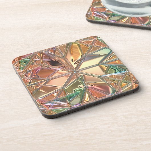 Abstraktes, gestanztes Glas Getränkeuntersetzer (Linke Seite)