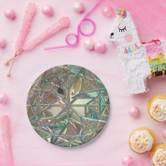 Abstraktes, gestanztes Glas Pappteller (Party)