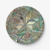 Abstraktes, gestanztes Glas Pappteller (Vorderseite)