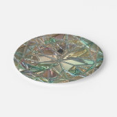 Abstraktes, gestanztes Glas Pappteller (Schrägansicht)