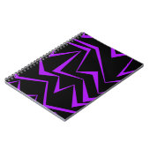 Abstraktes, gewagtes, lebhaftes geometrisches Zick Notizblock (Linke Seite)