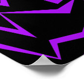 Abstraktes, gewagtes, lebhaftes geometrisches Zick Poster (Ecke)