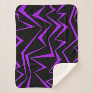 Abstraktes, gewagtes, lebhaftes geometrisches Zick Sherpadecke