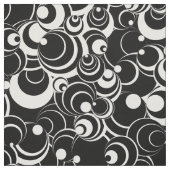 Abstraktes Gewebe aus schwarzen und weißen Kreislä Stoff (Muster)