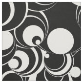 Abstraktes Gewebe aus schwarzen und weißen Kreislä Stoff (Muster)