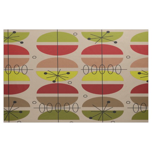 Abstraktes Gewebe Mitte- des Jahrhundertsmodernes Stoff (Yard (91,4 cm))