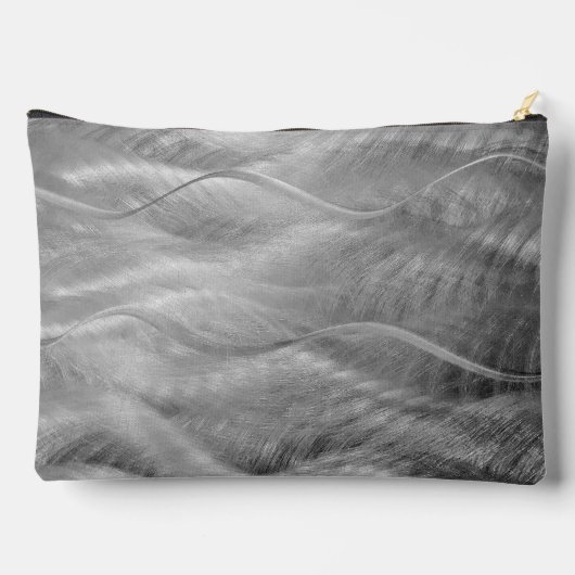 Abstraktes, gewelltes Bürstenstahl Zubehörtasche (Rückseite)