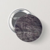 Abstraktes Ghost-Zeichen auf Brick-Gebäude Button (Vorne & Hinten)