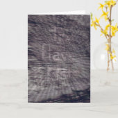 Abstraktes Ghost-Zeichen auf Brick-Gebäude Karte (Gelbe Blume)