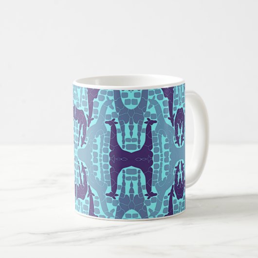 Abstraktes Giraffenmuster Kaffeetasse (VorderseiteRechts)