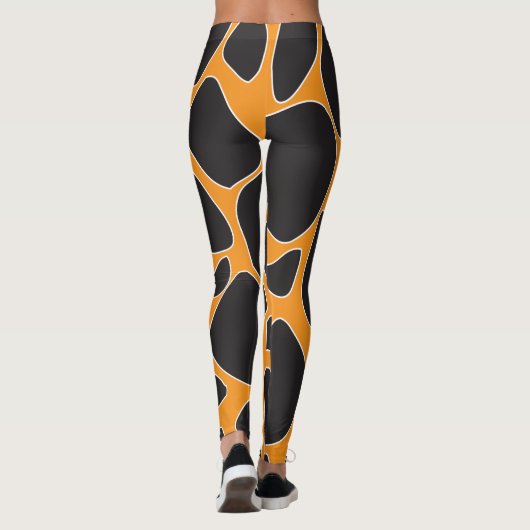 Abstraktes Giraffenmuster Leggings (Rückseite)