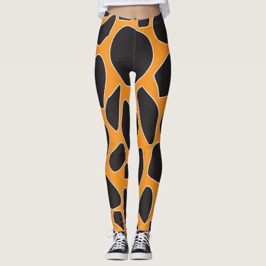 Abstraktes Giraffenmuster Leggings (Vorderseite)