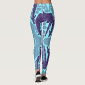 Abstraktes Giraffenmuster Leggings (Rückseite)