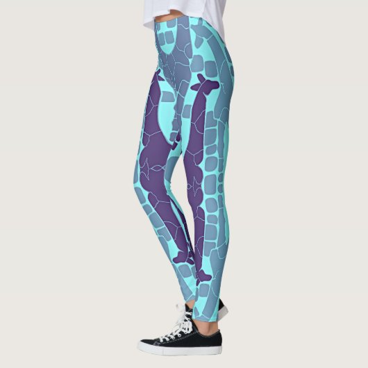 Abstraktes Giraffenmuster Leggings (Links)