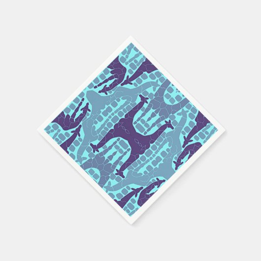 Abstraktes Giraffenmuster Serviette (Ecke)