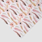 Abstraktes Girl Pink Blumenmuster Wasserfarbe Seidenpapier (Detail)