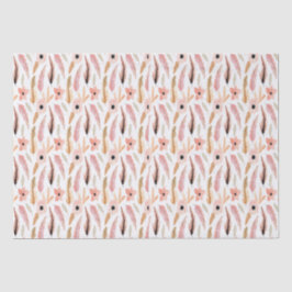 Abstraktes Girl Pink Blumenmuster Wasserfarbe Seidenpapier