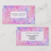 Abstraktes Girly lila rosa Paisley-Skizze-Muster Visitenkarte (Vorne/Hinten)