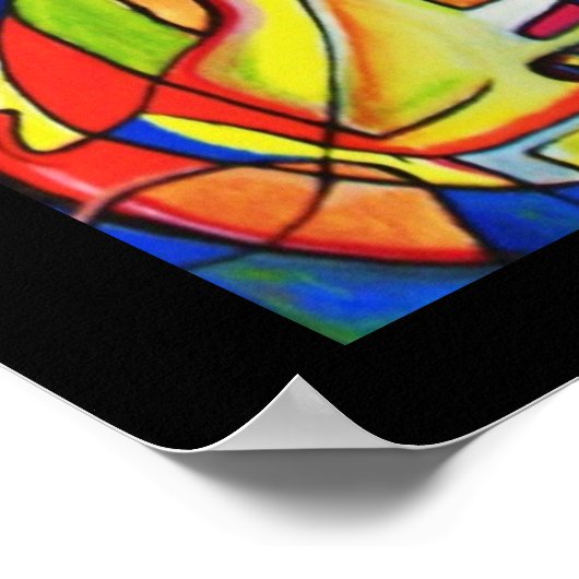 Abstraktes Gitarrenposter von ValAries Poster (Ecke)