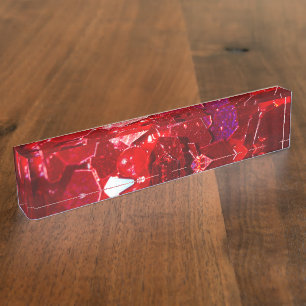 Abstraktes glänzendes Glittermuster des roten Namensplakette