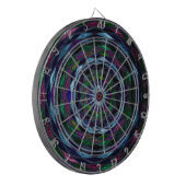 Abstraktes Glasmosaik Dartscheibe (Vorderseite Links)