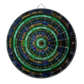 Abstraktes Glasmosaik Dartscheibe (vorne)