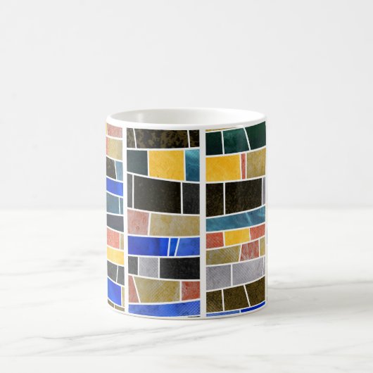 Abstraktes Glasmosaik: hochauflösende Textur. Kaffeetasse (Mittel)