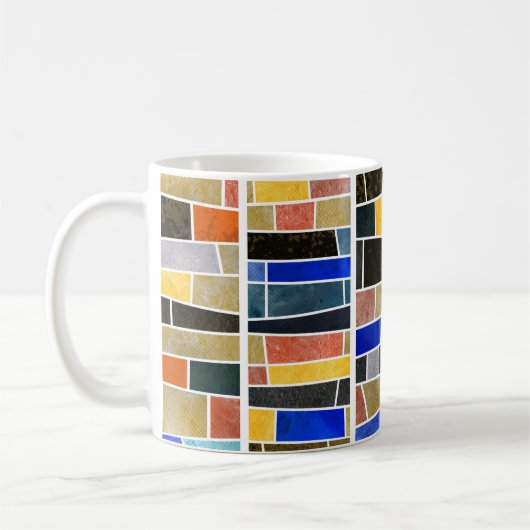 Abstraktes Glasmosaik: hochauflösende Textur. Kaffeetasse (Links)