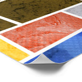 Abstraktes Glasmosaik: hochauflösende Textur. Poster (Ecke)