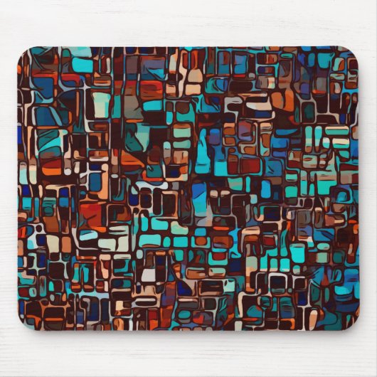 Abstraktes Glasmosaik Mousepad (Vorne)