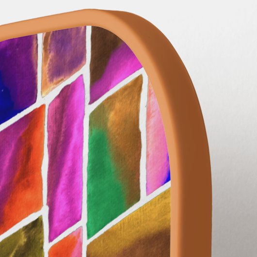 Abstraktes Glasmuster Pickleball Schläger (Linke Seite)